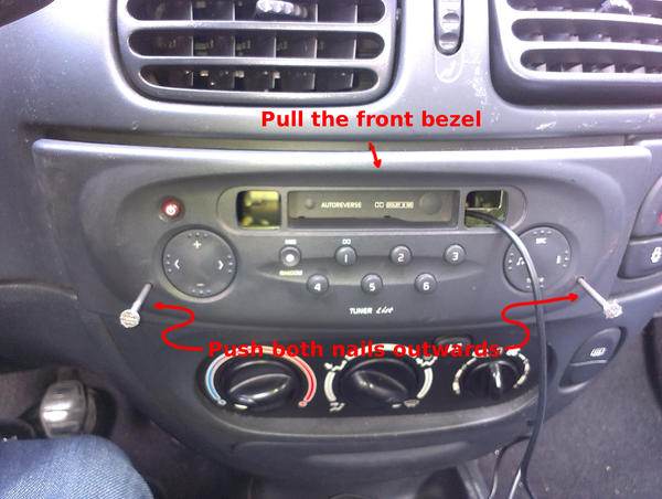 Removing the radio from the car's front panel