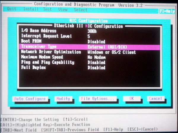 3Com 3c5x9cfg DOS setup program