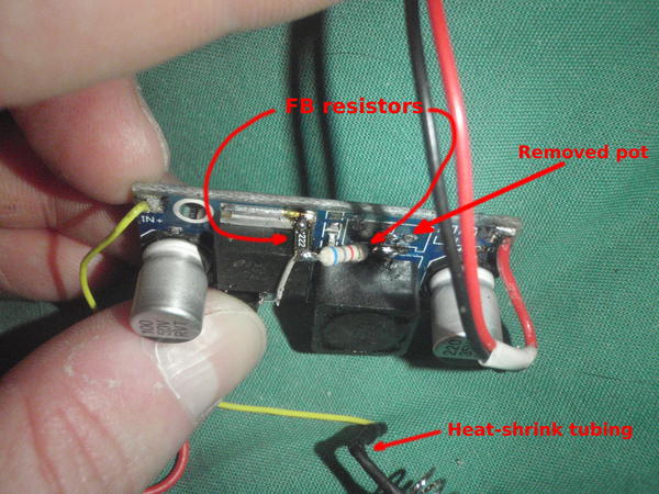 replacing the pot by two fixed resistors