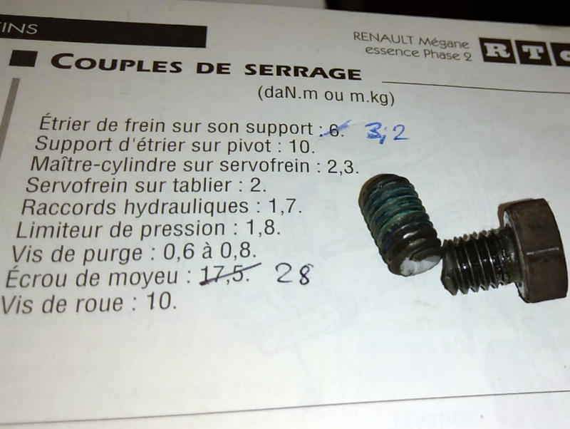 2023-04 new brake rotors, brake caliper screws should be tightened to 32Nm, not 60…